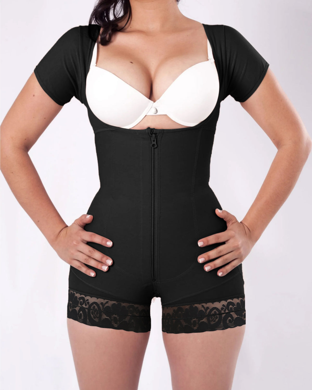 Short Sleeve Tummy Control Fajas Sculpting Shapewear