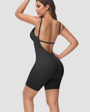 Women's Tummy Control Boned Mesh Corset Shapewear Low Back U Design Bodysuit (Pre-sale)