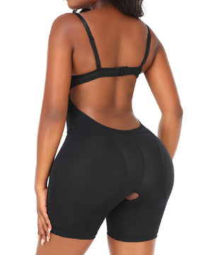 Women's Hip Enhancer Hourglass Backless Push Up Shapewear With Detachable Sponge Pads