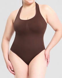 Halter Neck Body-shaping Thong Bodysuit