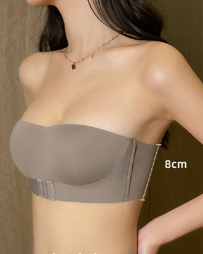 Sujetador sin tirantes antideslizante con hebilla frontal Push Up Bralette cómodo e invisible