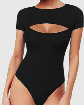 Short Sleeve Round Neck Bodycon Bodysuit