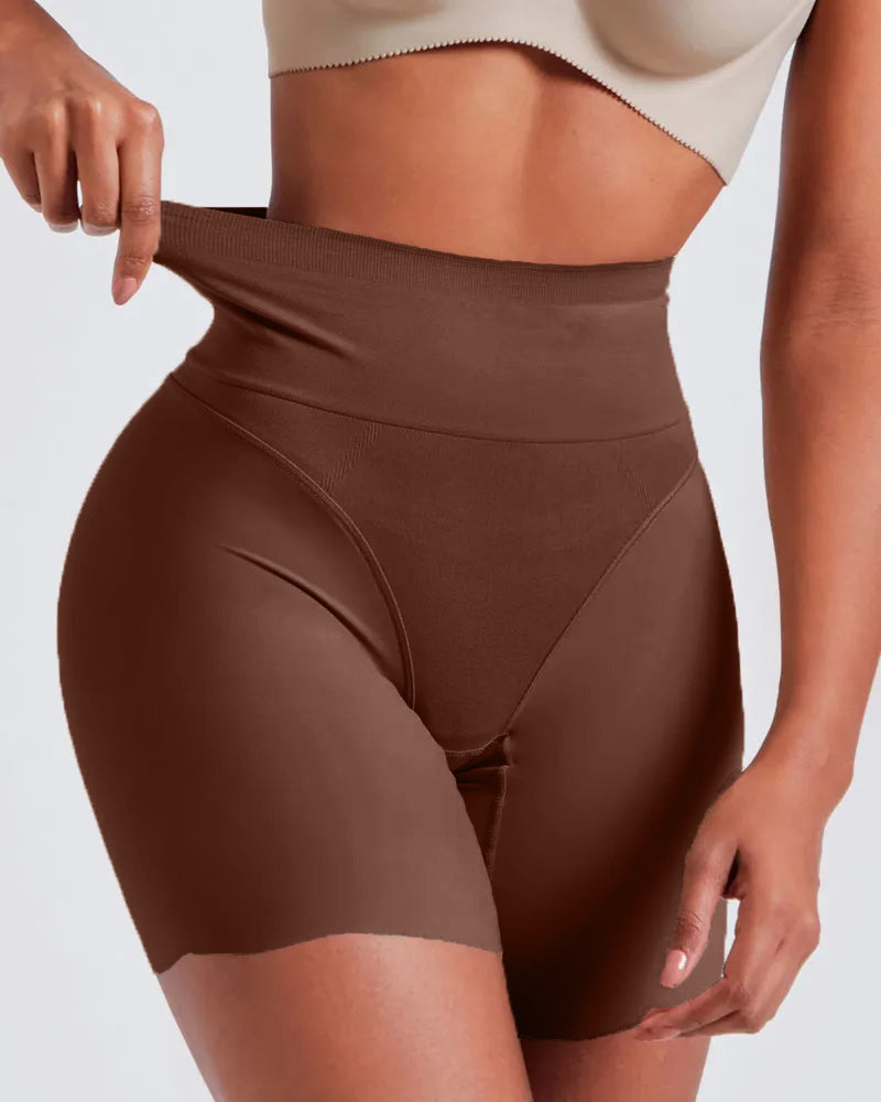 Pantalones cortos moldeadores de cuerpo sin costuras elásticos con levantador de glúteos y control de barriga