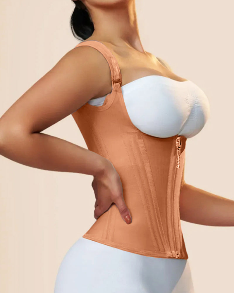 Entrenador de cintura para mujer Body Shaper Corset Chaleco Tank Top con huesos de acero