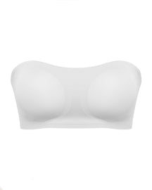 Comfy Push-Up Bandeau Bra Strapless Non-Slip Silicone Cross Side Buckle Bra