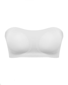 Comfy Push-Up Bandeau Bra Strapless Non-Slip Silicone Cross Side Buckle Bra