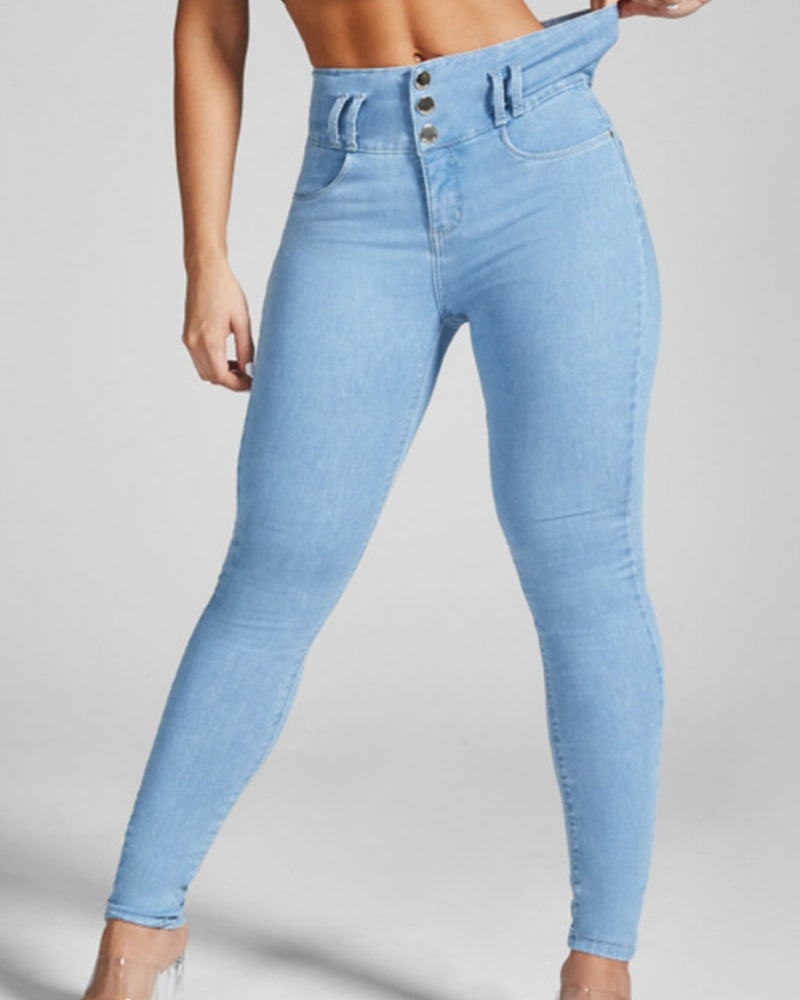 High Waist Skinny Stretch Shaping Butt lift Jeans