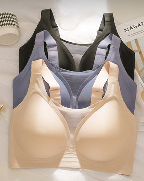 Seamless Full Coverage Mesh Anti-Sagging Bra Daily Comfort Wireless Shaper Bra