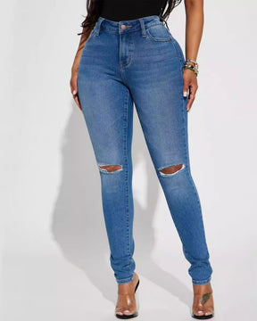 Skinny Jeans Washed Stretch Hip-lifting Jeans