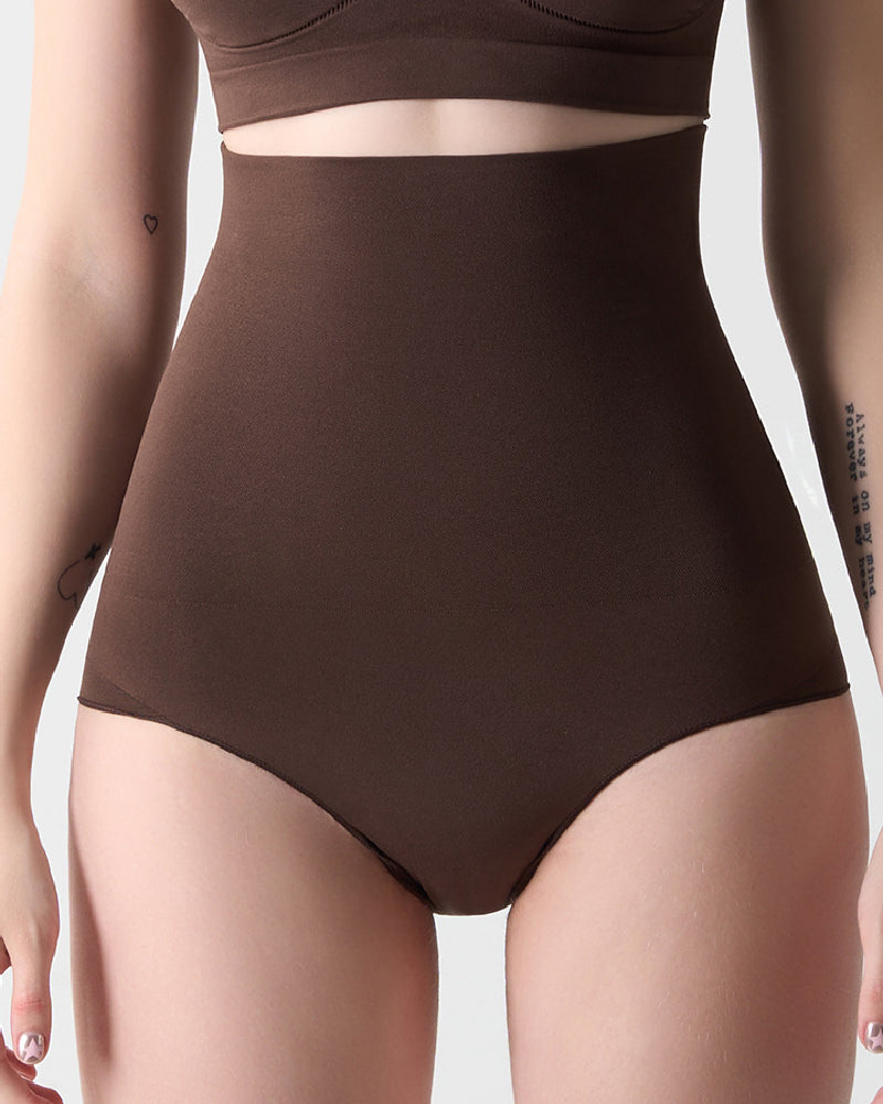 Seamless High Waist Sculpt Soft Tummy Control Shapewear Briefs With Removable Strap