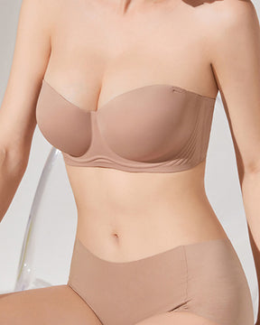 Sujetador invisible sin tirantes antideslizante para mujer Sujetador push up de tubo sin costuras de gran tamaño