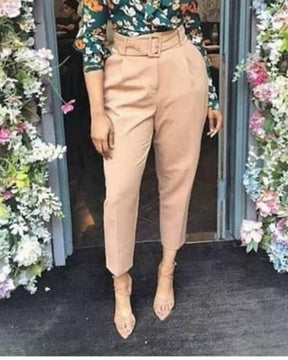 Women's High Waist Casual Slim Fit Suit Pants