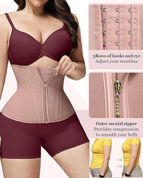 Zip & Breasted Body Shaper Tank Top Waist Trainer