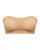 Comfy Push-Up Bandeau Bra Strapless Non-Slip Silicone Cross Side Buckle Bra