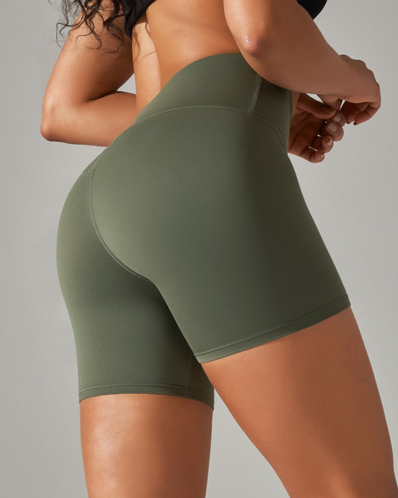 Skinny High Waist Stretch Yoga Shorts