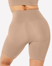 Pantalones cortos levantadores de glúteos con control de barriga y cintura alta que moldean el muslo sin apariencia