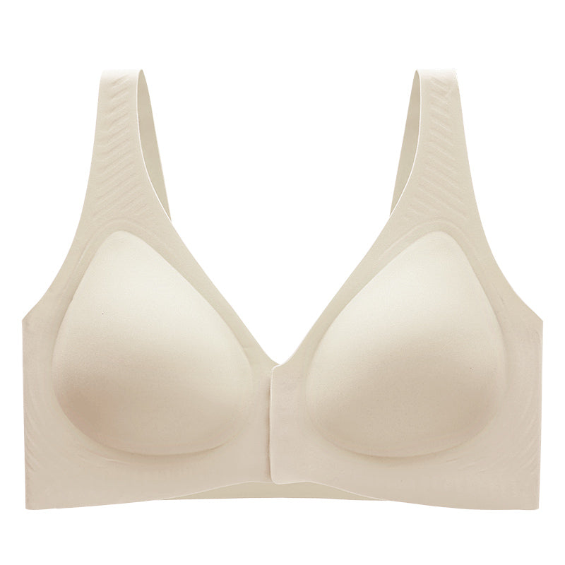 Women's Front buckle Large size Thin Gathering Breast Anti-sagging Bra