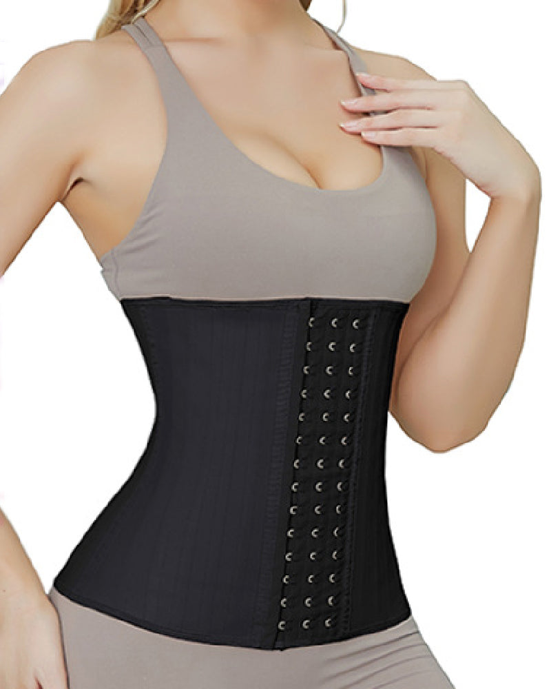 Women's Adjustable Latex Waist Trainer 25 Steel Boned Slimming Workout Latex Corset