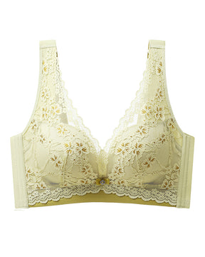 Women's Wireless Lace Push Up Bra Comfort Full Coverage Seamless Anti-sagging Latex Bras