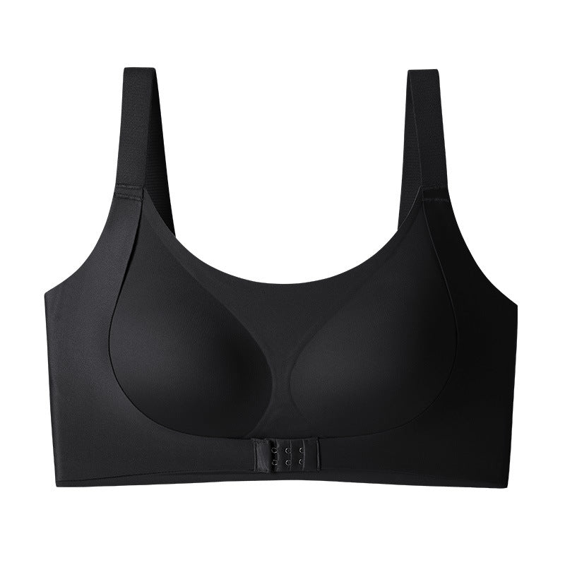 Seamless Wide straps Wireless Tube Top Front Closure Minimizer Bras