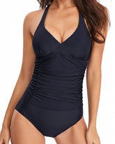 Tummy Control Ruched Swimsuit Padded One Piece Beach Bathing Suits