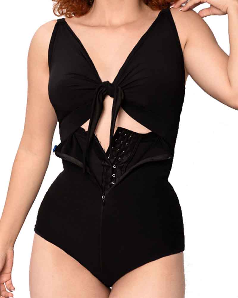 High Waist Ruched Shaping Swimsuits One Piece Tummy Control Swimwear