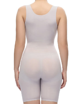 Seamless Open Bust Thigh Slimmer Bodysuit Elasticity Tummy Control Shapewear