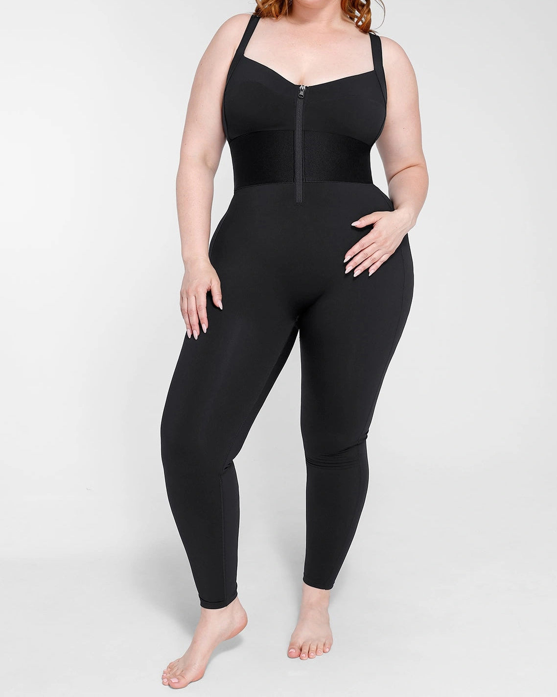 Shapshe® Women's Sleeveless Jumpsuit Tummy Control One Piece Waistband Bodycon Yoga Romper