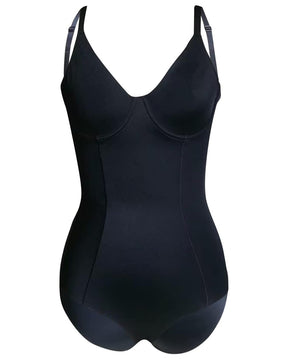 Solid Tummy Control Bodysuit Corset Seamless Shapewear With Built-in Bra