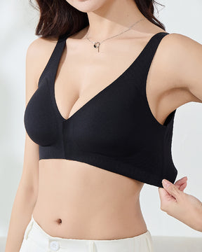 Women's Front buckle Large size Thin Gathering Breast Anti-sagging Bra