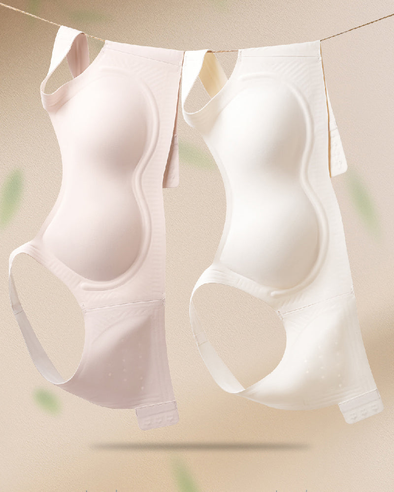 Soft Square Collar Fixed Cup Wireless Anti-sagging Bra Seamless Breathable Underwear