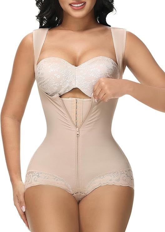 Shapshe® Leopard High Compression Fajas Colombianas Open Bust Tummy Control Body Shaper (Pre-Sale)