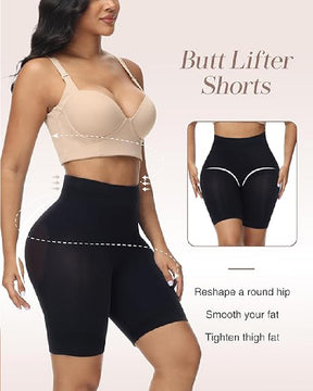 Women's High Waist Shapewear Shorts Seamless Tummy Control Faja Butt Lifter Shorts