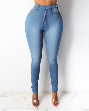 High Waist Slim Fit Stretch Butt lift Skinny Jeans for Women