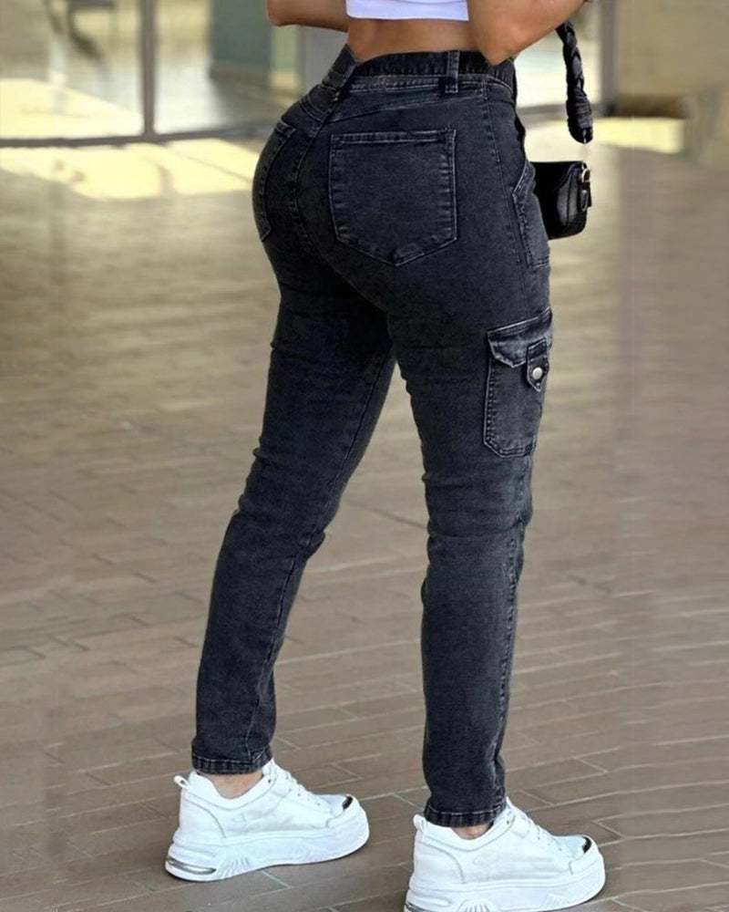 High Elastic Black Sexy Skinny Jeans for Women