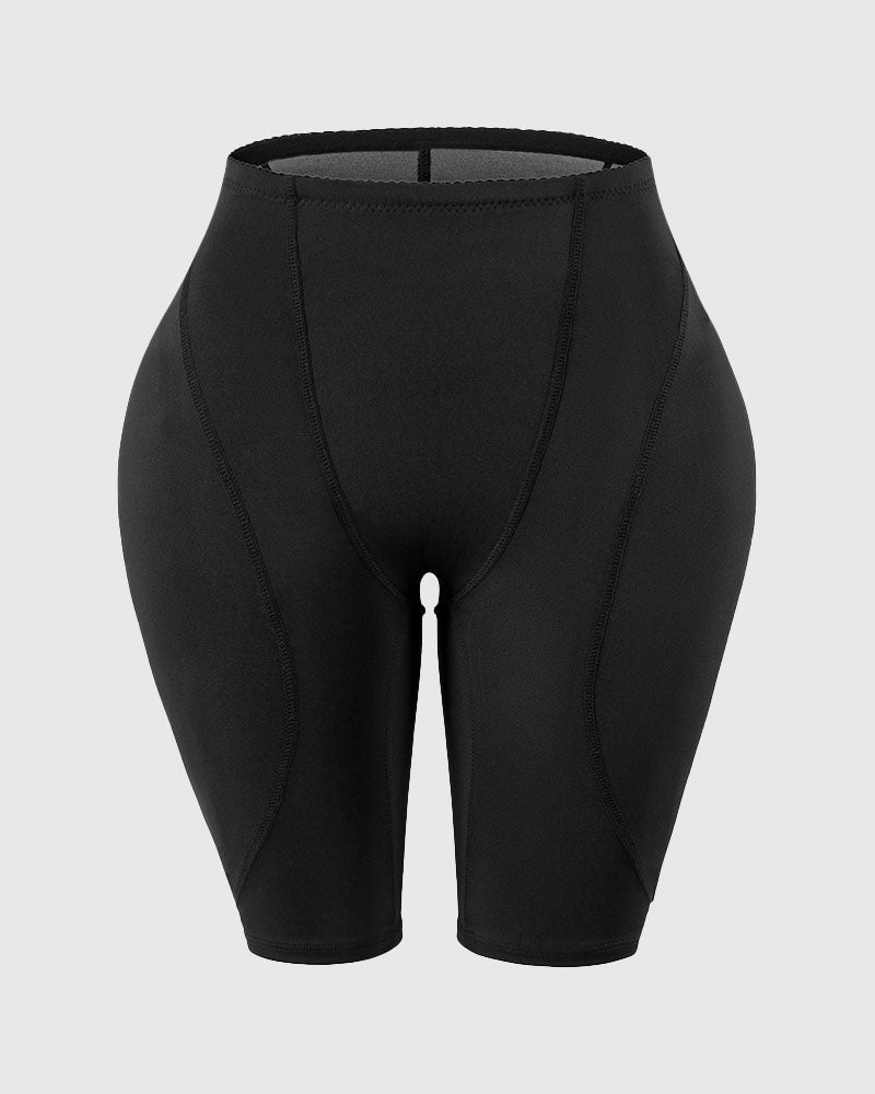 Pantalones cortos moldeadores de levantamiento de glúteos con control de barriga de talle medio para mujer