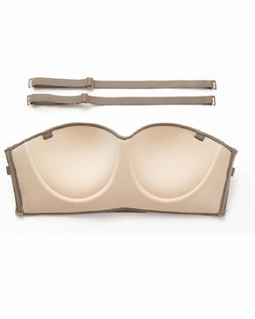 Sujetador sin tirantes antideslizante con hebilla frontal Push Up Bralette cómodo e invisible