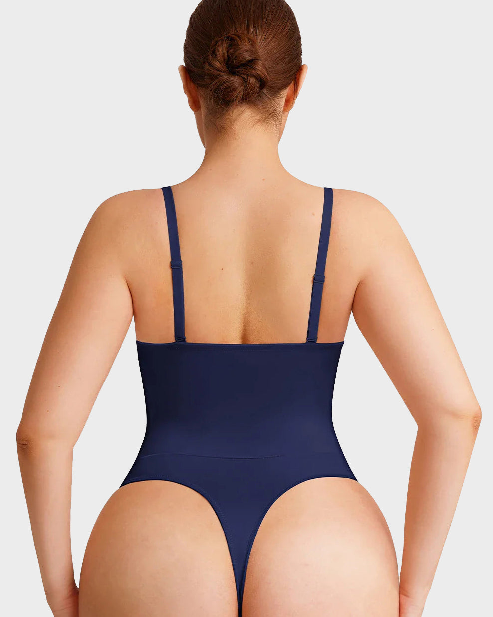 Shapewear Lace-Up Corset Bodysuit with Removable Straps