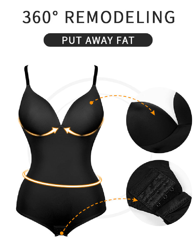 Shapshe® Women's Smooth Push Up Tummy Control Thong Sleeveless Bodysuit Shapewear