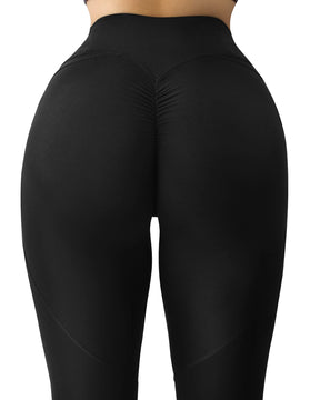 Pantalones de yoga de cintura alta con cintura cruzada en V para mujer