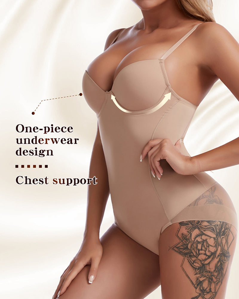 Breast Push Up Butt Lift Bodysuit Shapewear With Bra