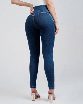 Multi-button Slim-fit Sexy Hip-hugging High-waisted Skinny Jeans