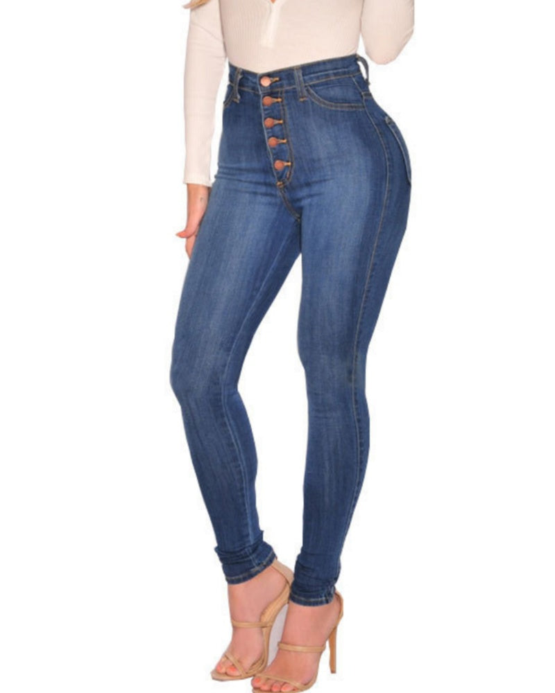 Women's High-Waisted Butt-Lifting Skinny Jeans