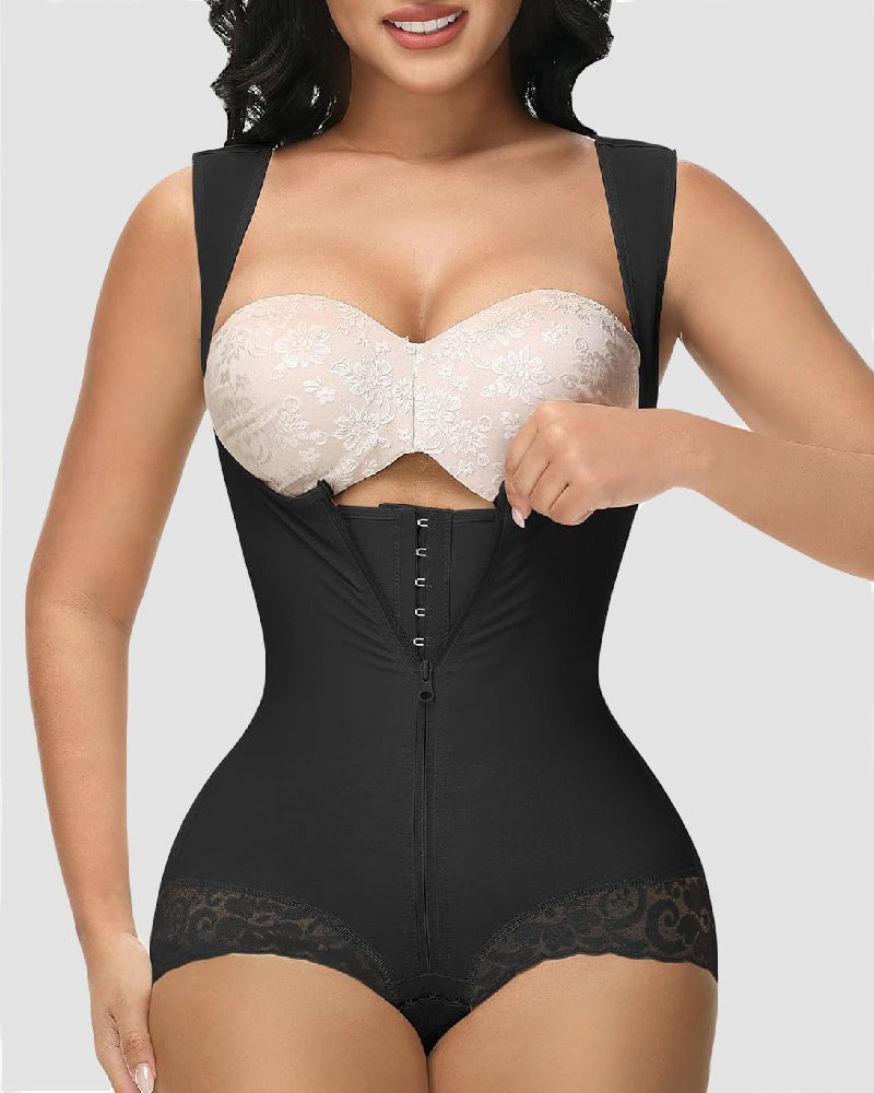 Shapshe® Leopard High Compression Fajas Colombianas Open Bust Tummy Control Body Shaper (Pre-Sale)