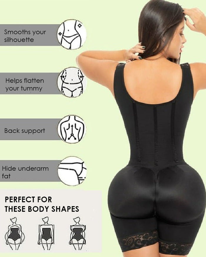 Tummy Control Fajas Colombianas Full Body Shaper Butt Lifter Thigh Slimmer Shapewear