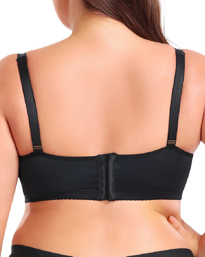 Sujetador de ropa interior fina push-up con ajuste de encaje de talla grande sexy para mujer