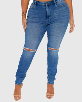 Skinny Jeans Washed Stretch Hip-lifting Jeans