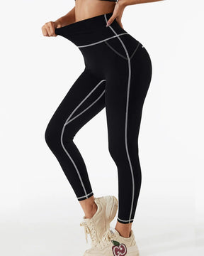 Women's casual high waist yoga pants hip lift fitness pants belly tight sports leggings