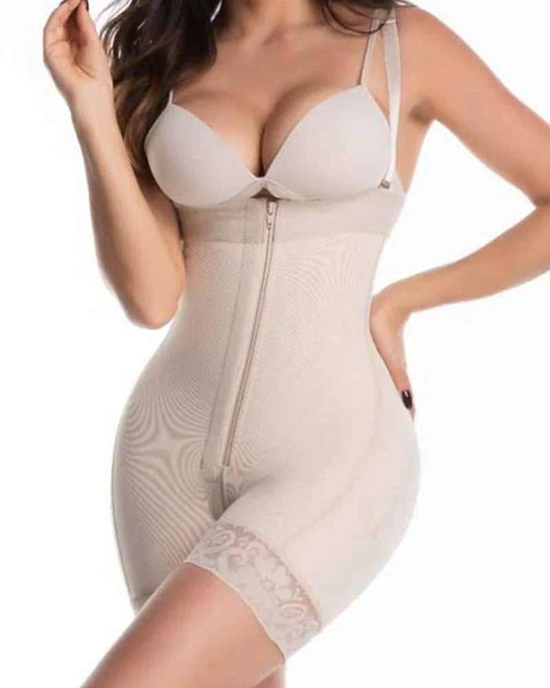 Slimming Fajas Colombian Adjustable Shapewear Lace Trim