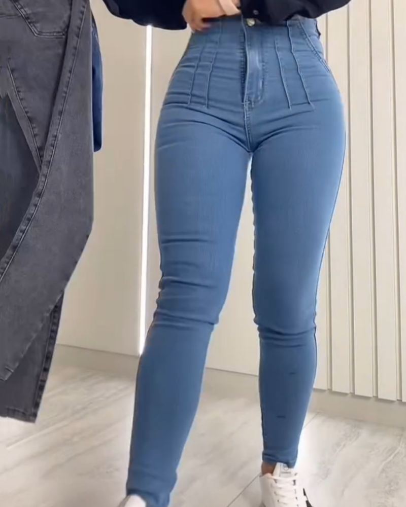 High Waist Tummy Control Jeans for Curvy Women